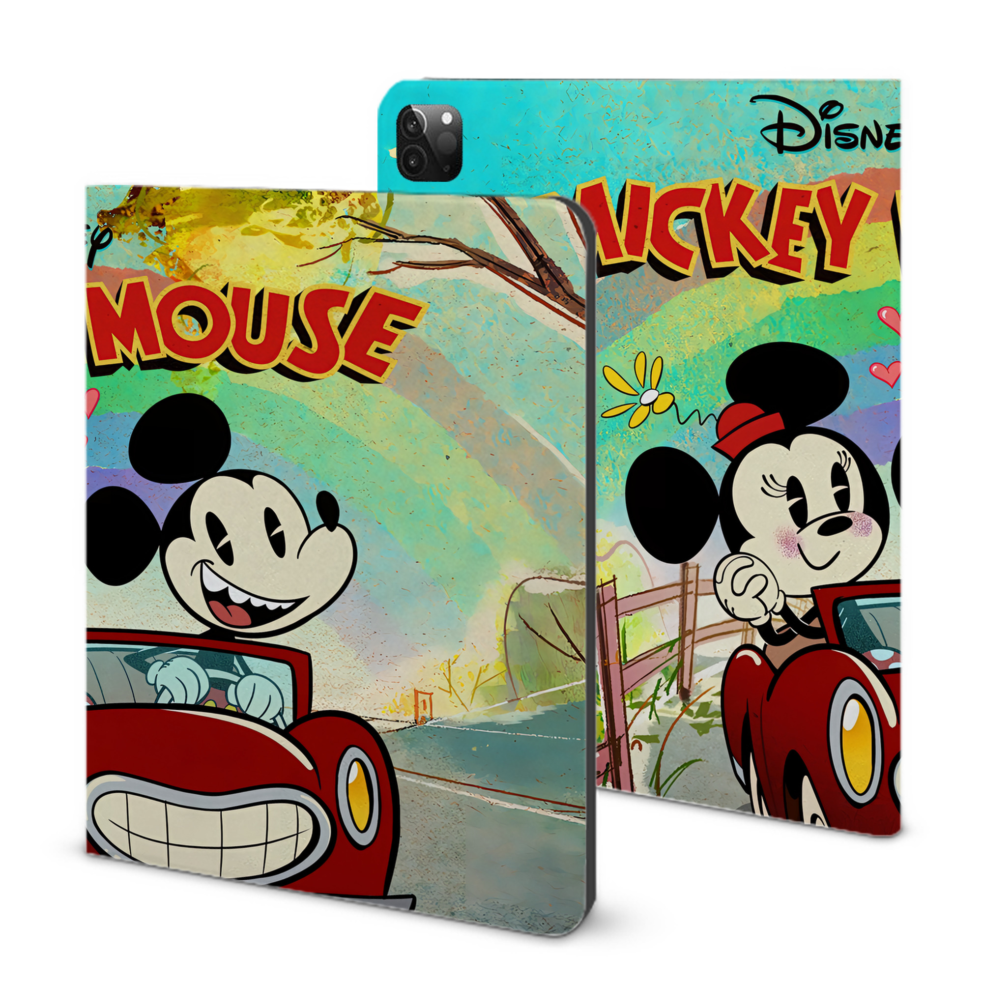 （画像用） ミッキーマウス Mickey Mouse IPadケース ペンホルダー付き ブックスタイルデザイン